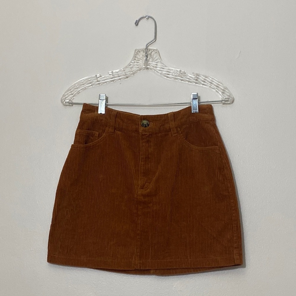 Forever 21 • burnt orange • corduroy mini skirt